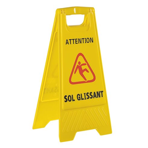 PANNEAU AVERTISSEMENT – SOL GLISSANT